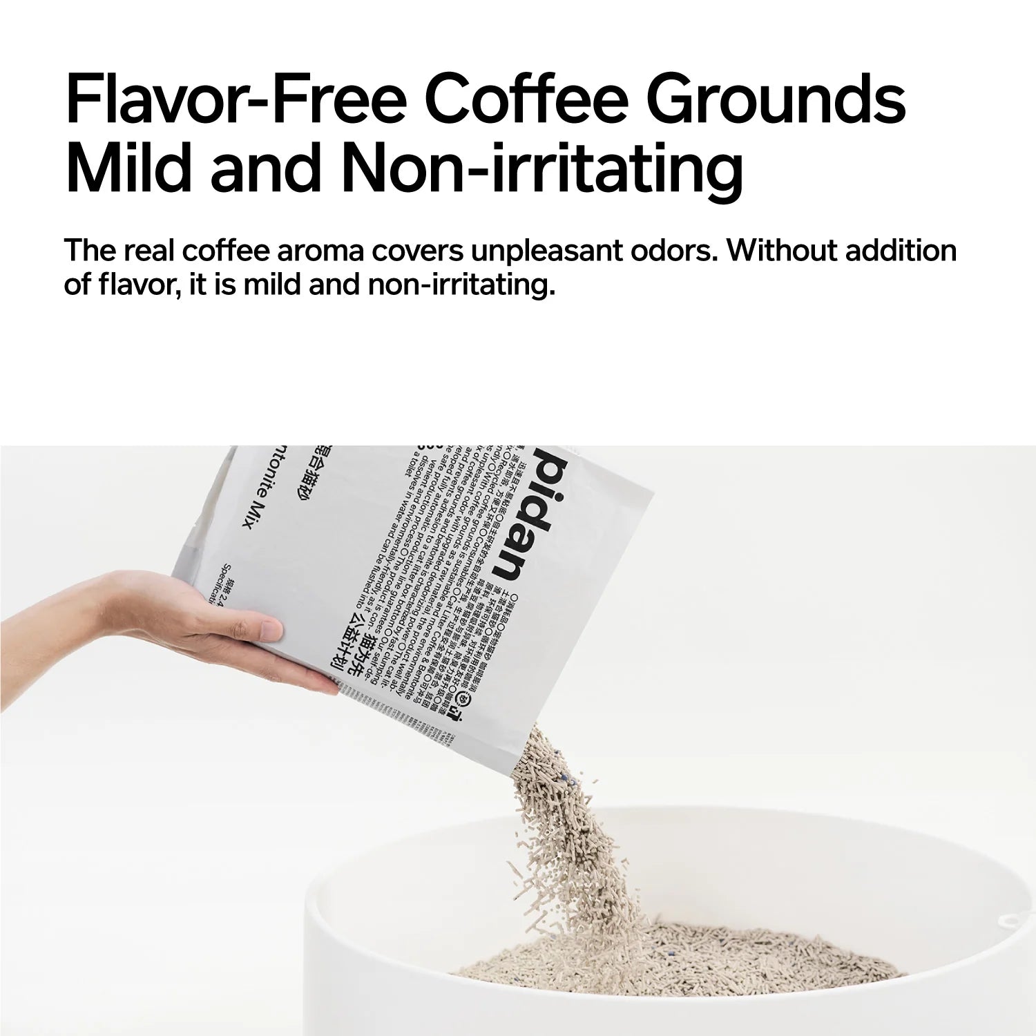 Tofu Cat Litter with Recycled Coffee Grounds