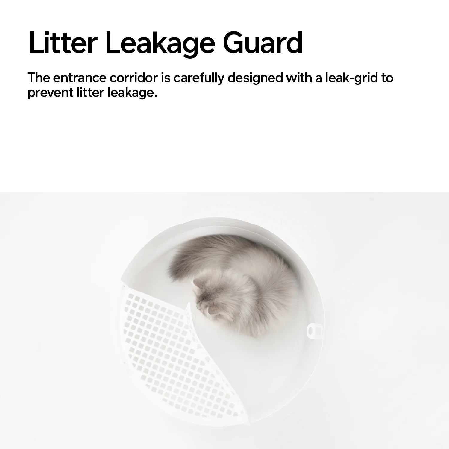 Snow Dome Cat Litter Box with Litter Leakage Guard and Dog Proof Design