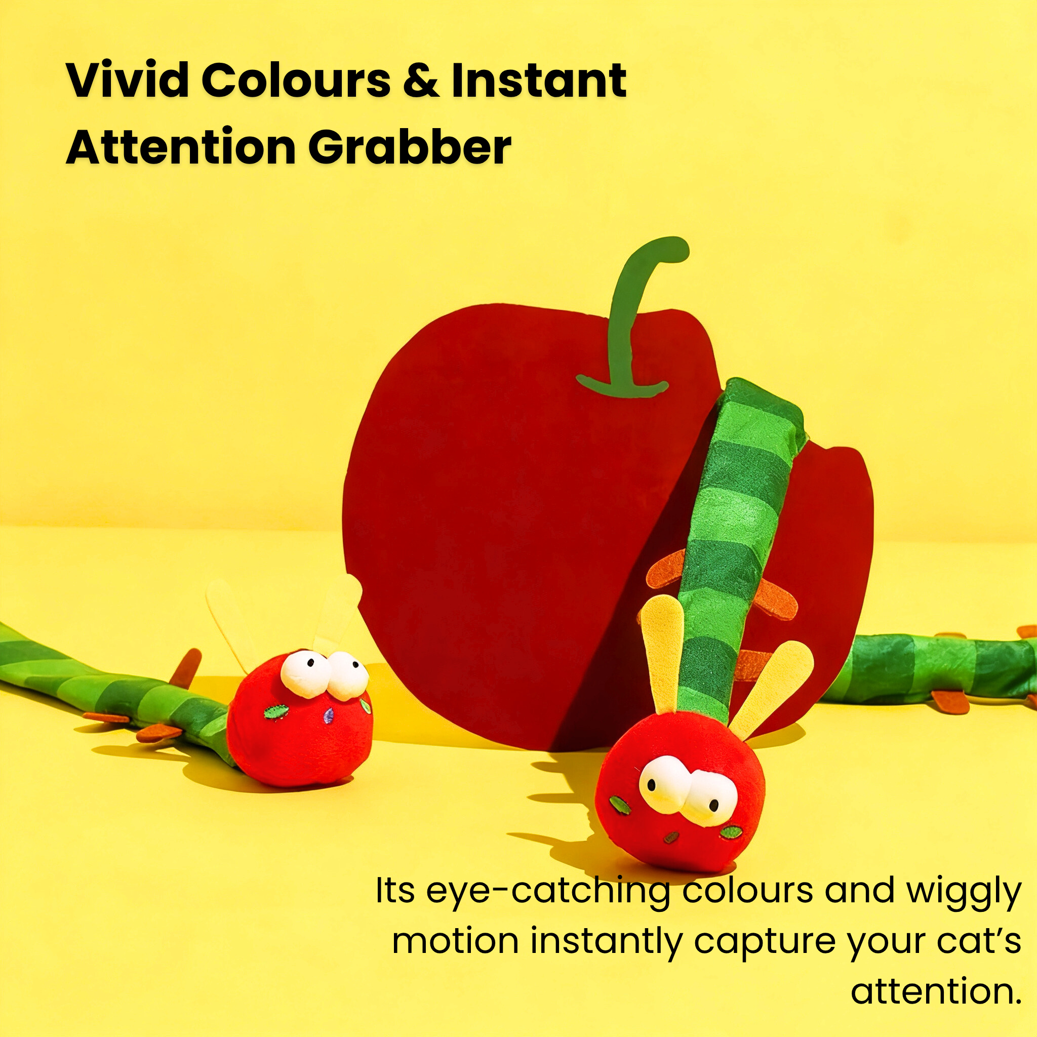 Caterpillar Teaser Wand for Cats