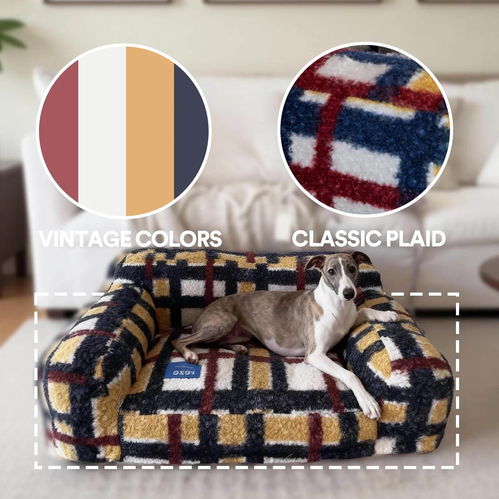 zeze Mondrian Vintage Pet Sofa Bed