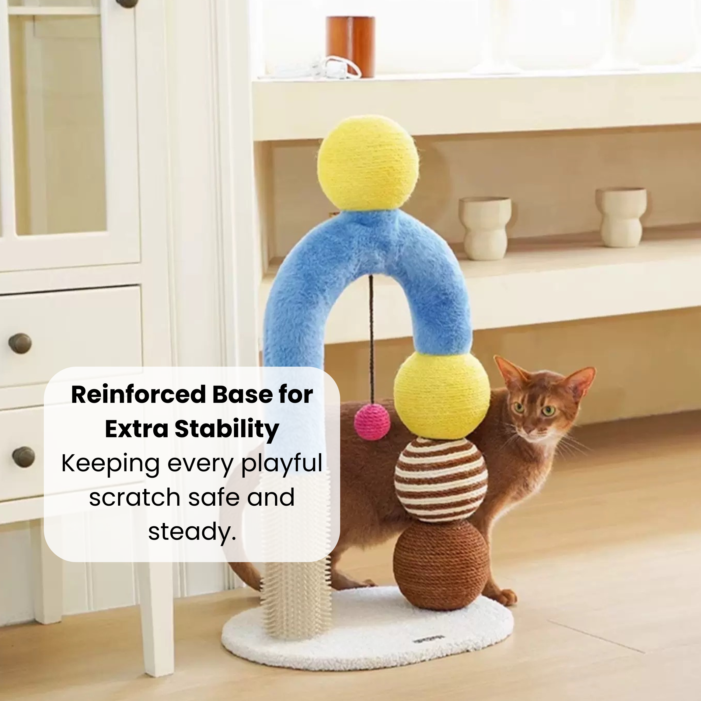 zeze Cat Arch Tree with Balls and Rubbing Pole