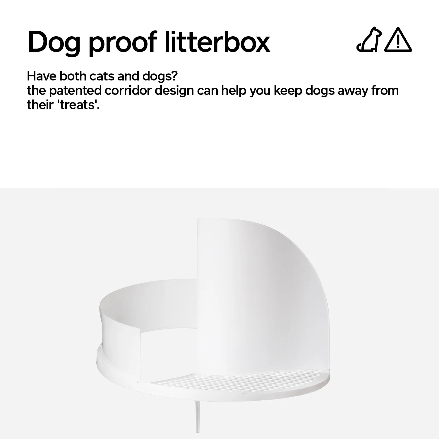 Snow Dome Cat Litter Box with Litter Leakage Guard and Dog Proof Design