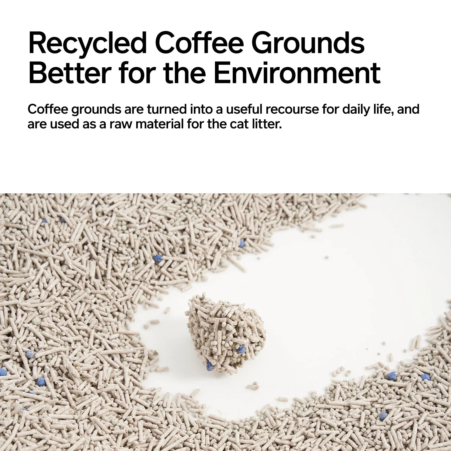 Tofu Cat Litter with Recycled Coffee Grounds