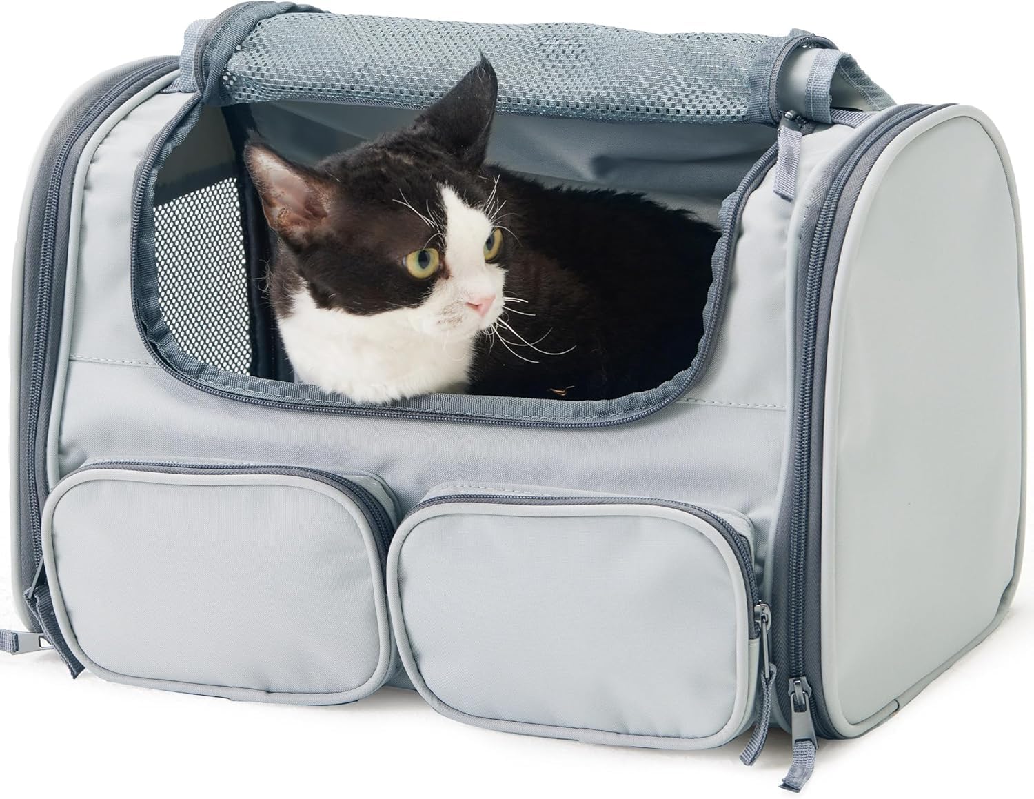 FUKUMARU Cat Carrier, Grey, Small