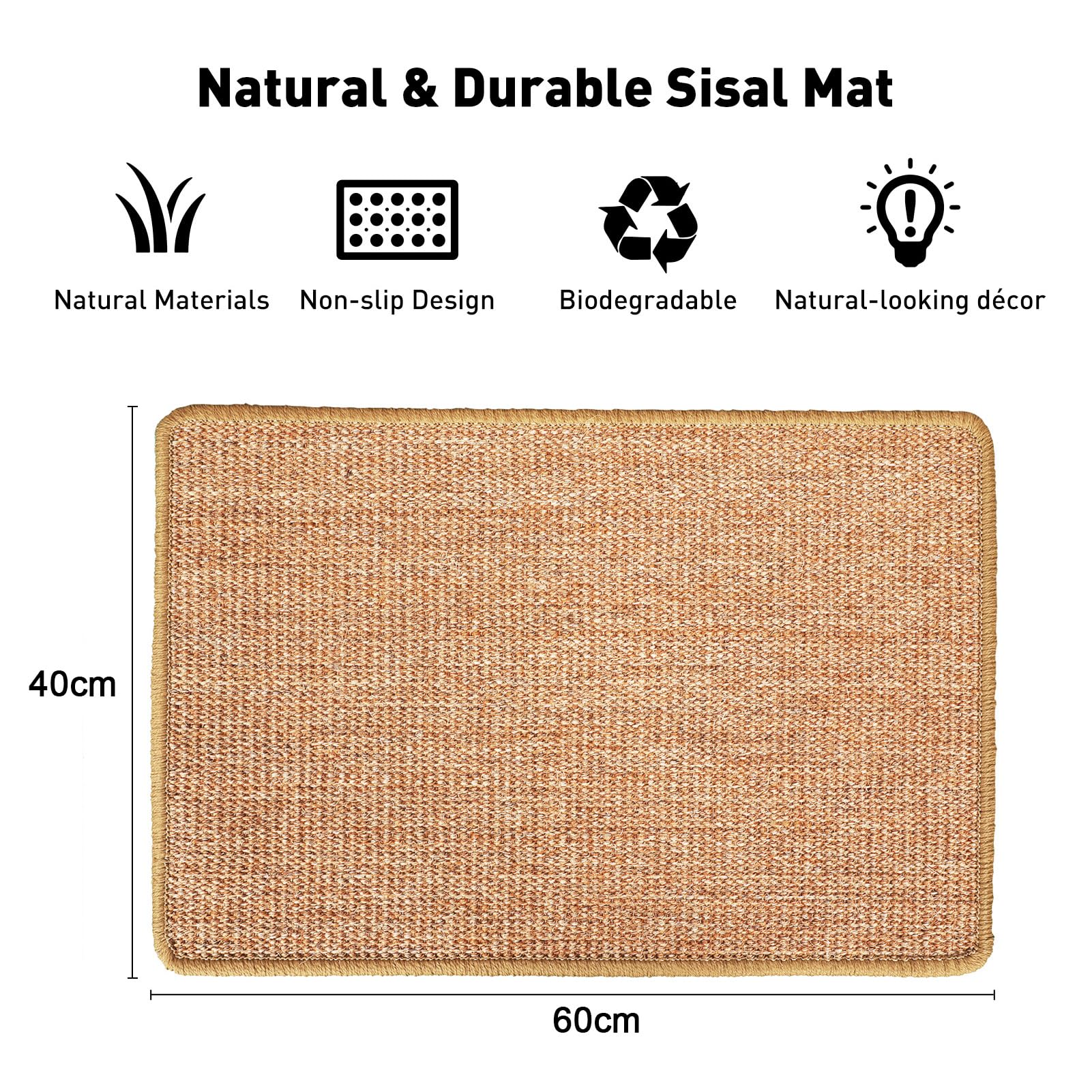 FUKUMARU Cat Scratching Mat, 60x40 cm