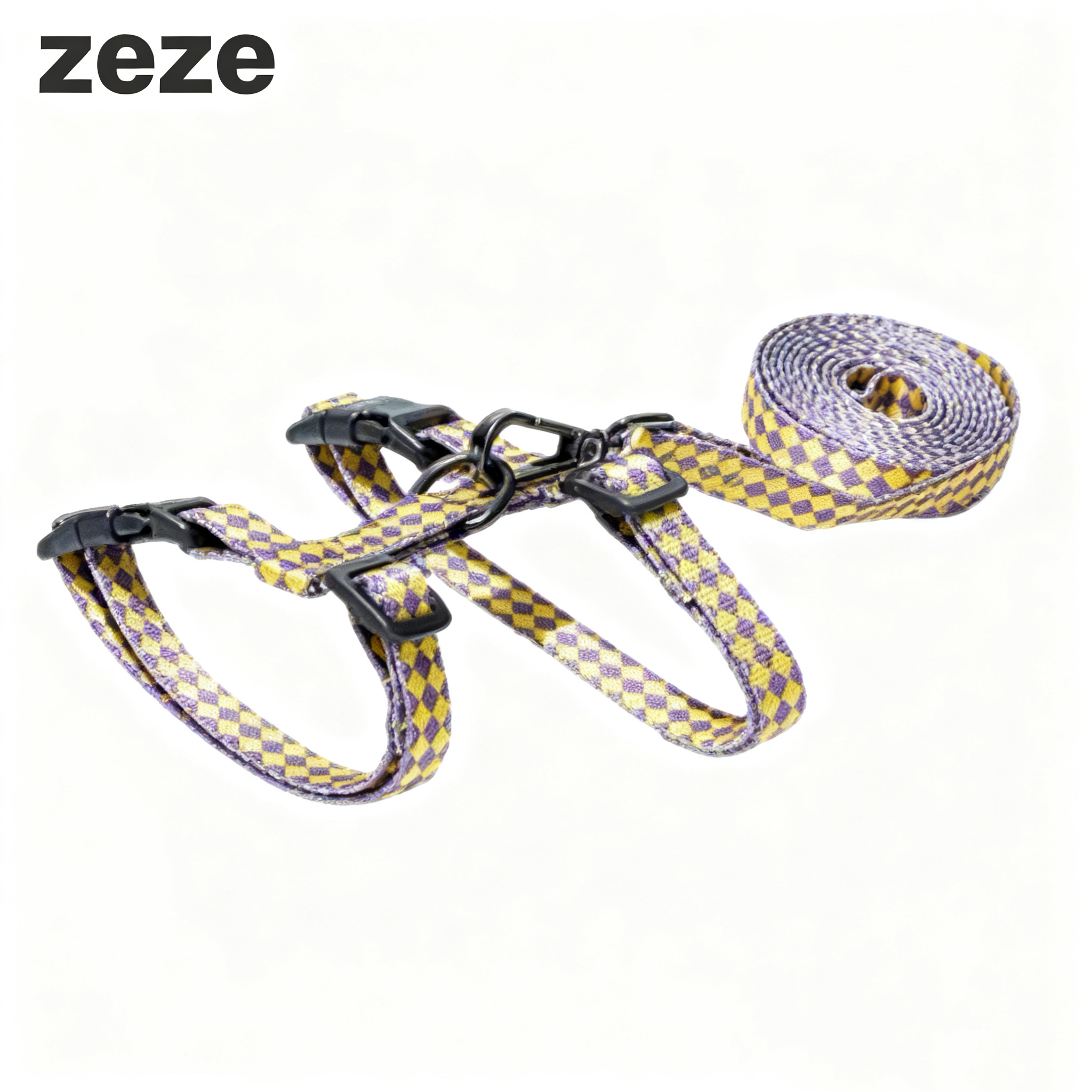 zeze Plaid Cat Harness & Leash Set