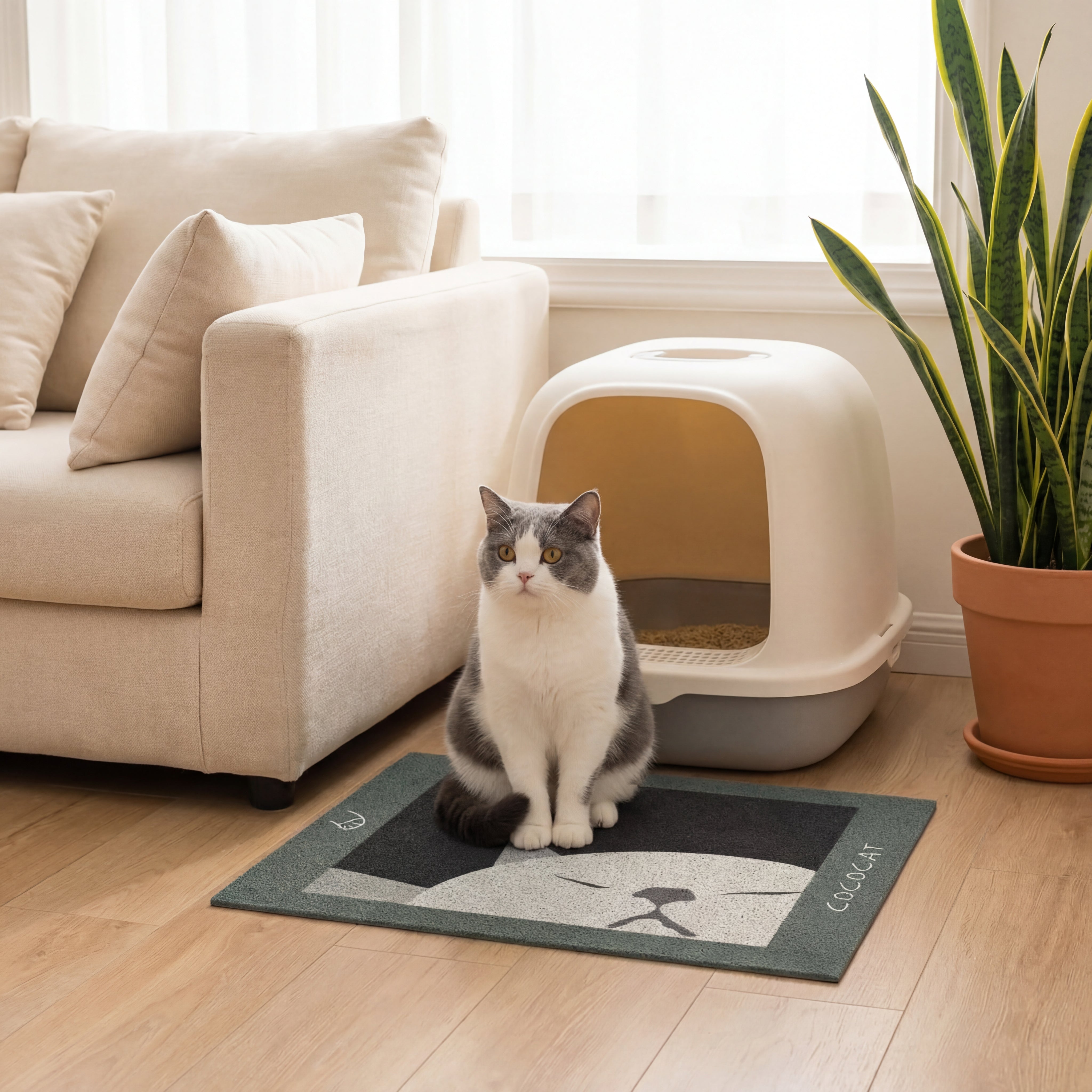Cococat Coil Cat Litter Mat – Minimize Litter Tracking & Keep Floors Clean