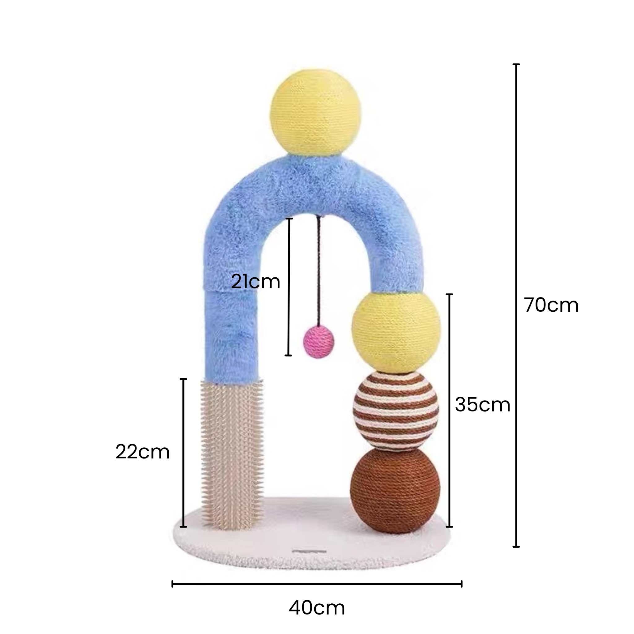 zeze Cat Arch Tree with Balls and Rubbing Pole