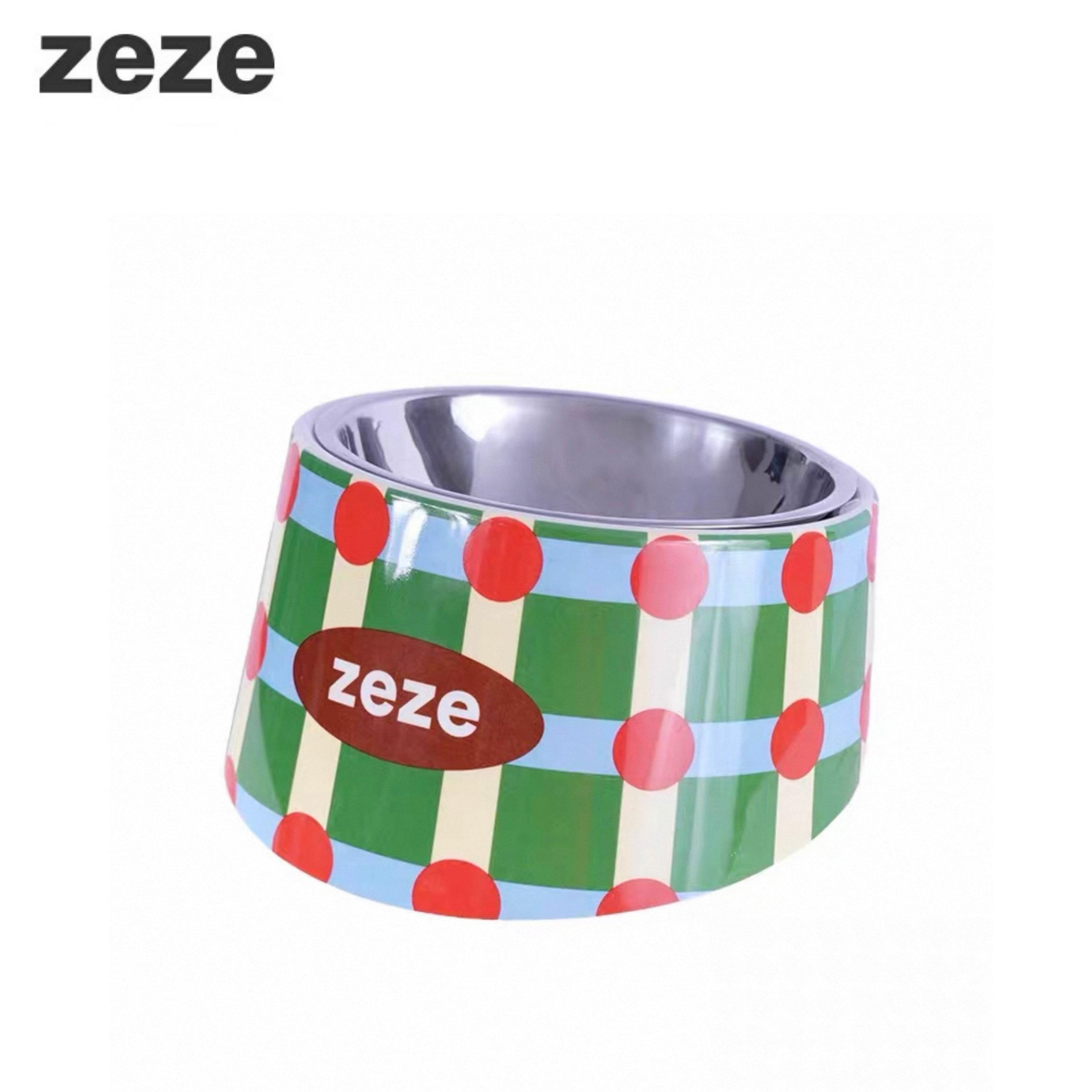 zeze Detachable Pet Metal Bowl