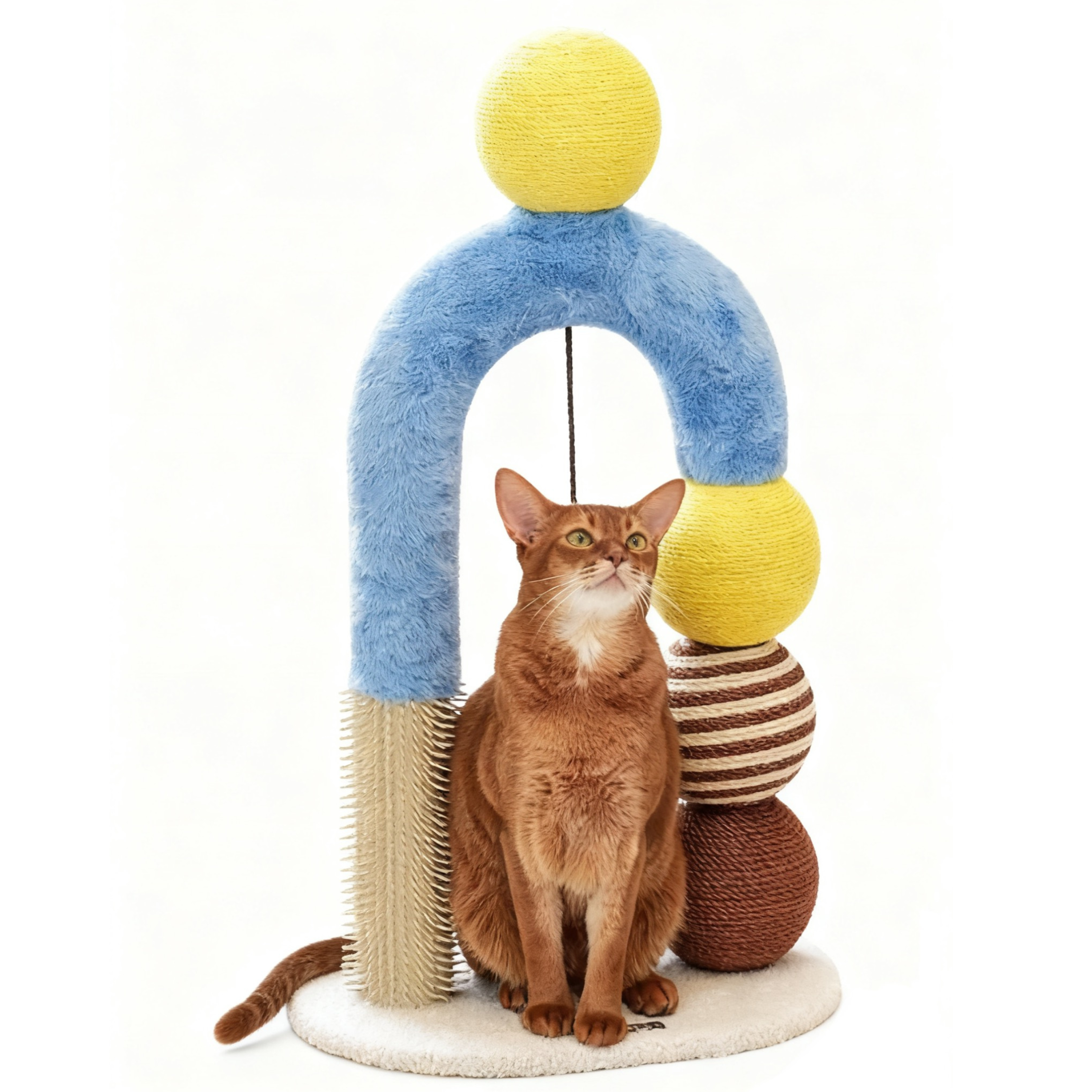 ZEZE cat arch tree with balls and rubbing pole
