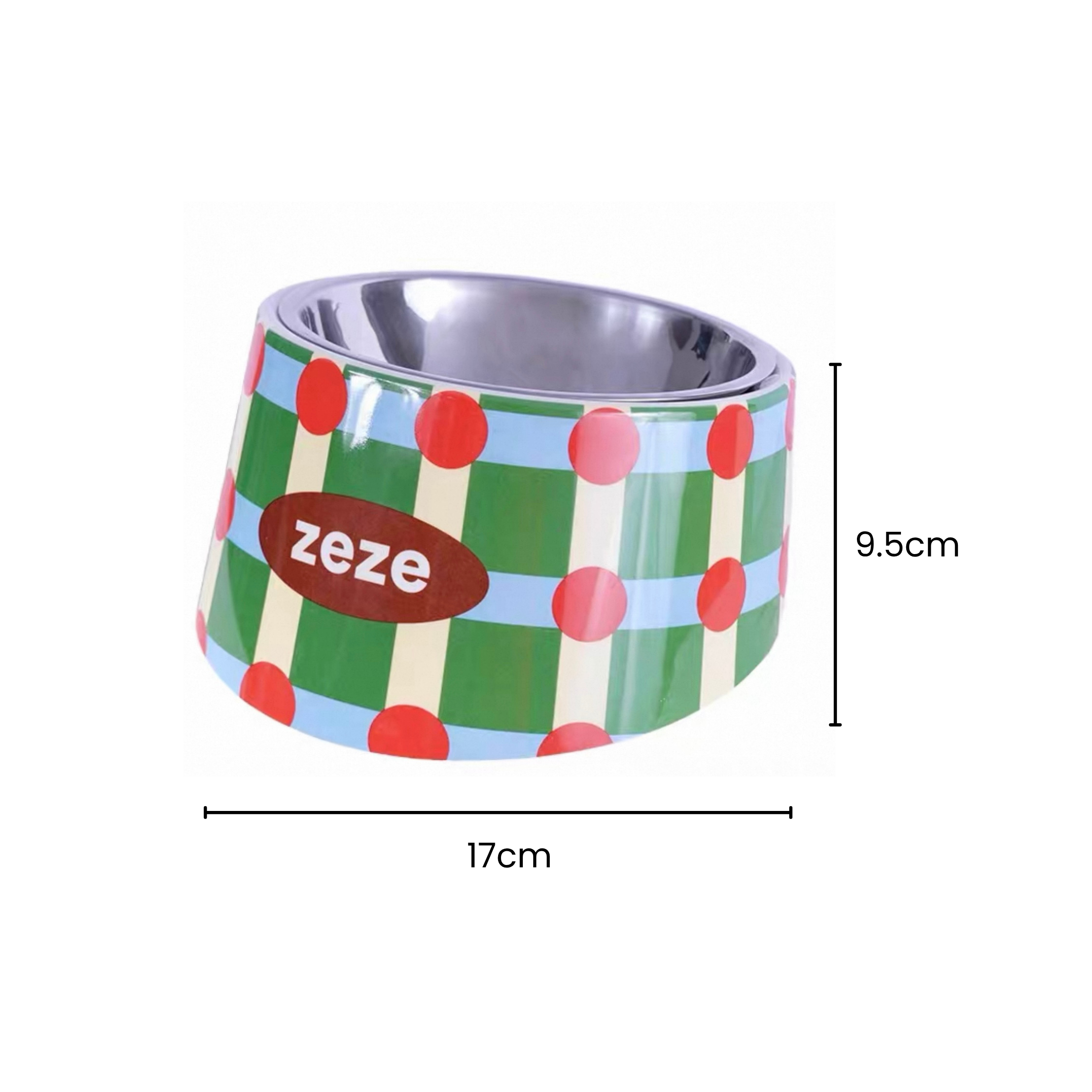 zeze Detachable Pet Metal Bowl