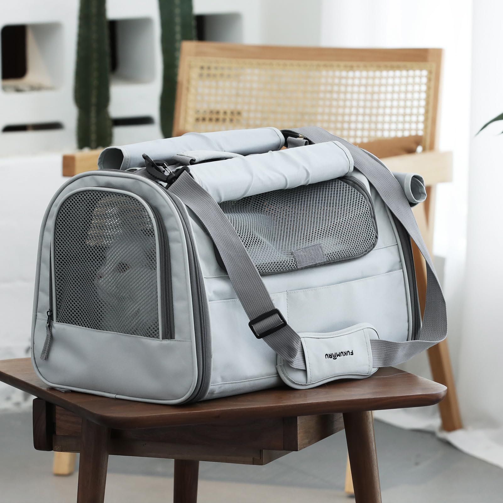 FUKUMARU Cat Carrier, Grey