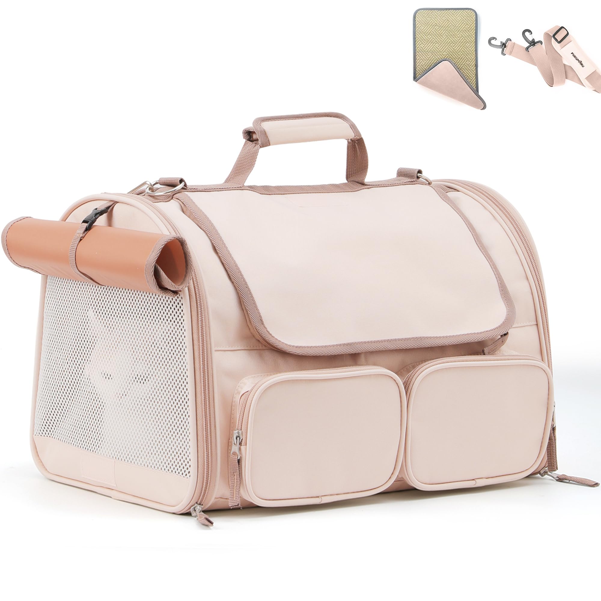 FUKUMARU Cat Carrier, Pink