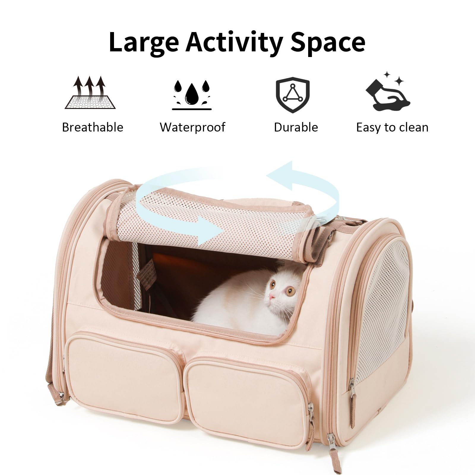 FUKUMARU Cat Carrier, Pink